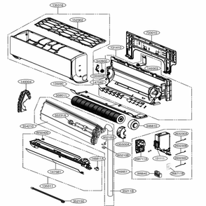 Main Diagram and Parts List for ARNU053SJR4 ANCBLUS LG Air Conditioner