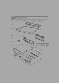 Control Panel And Plate Assembly (Touch Lcd Type) Diagram and Parts List for RV1356ES ASSEEUS LG Dryer