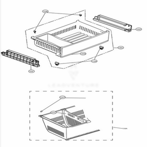 Freezer Parts Diagram and Parts List for LFX25974SB AWBCNA6 LG Refrigerator