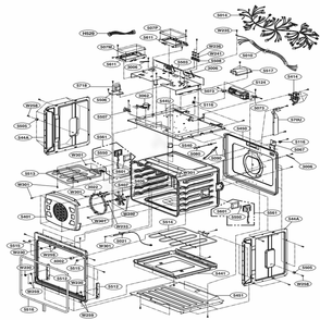 Upper Cavity Parts Diagram and Parts List for LSWD309BD ABDLSTD LG Range