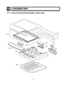 Control Panel And Plate Assembly Diagram and Parts List for RV13A4AS8 ABWESEU LG Dryer