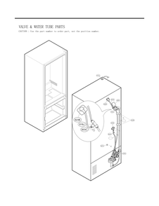 Water Tube Parts Diagram and Parts List for GC-L258VQSD ASWCNA5 LG Refrigerator
