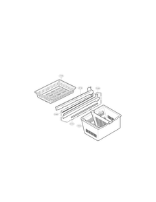 Freezer Parts Diagram and Parts List for LMX25964ST 02 LG Refrigerator