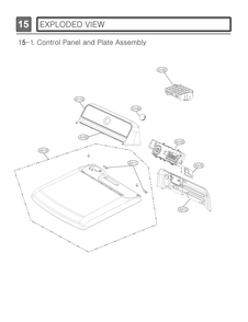 Control Panel And Plate Assembly Diagram and Parts List for RV13U7JS8WL APBEEUS LG Dryer