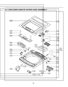 Outer Case Assembly 1 Diagram and Parts List for T1427HGPV ABWEVUS LG Washer