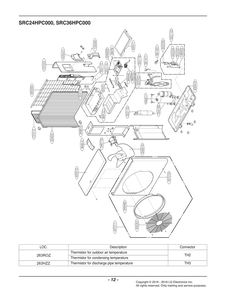 Diagram 1 Diagram and Parts List for ASUW243V8B1 AWHBEMS LG Air Conditioner