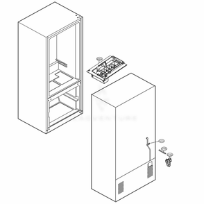 Icemaker Parts Diagram and Parts List for LDCS24223B AWBCNA2 LG Refrigerator