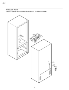 Ice Maker Parts Diagram and Parts List for GM-B248FQFM ASWCNA0 LG Refrigerator