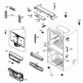 Case Parts Diagram and Parts List for LRMVS3006D ASBCNA1 LG Refrigerator
