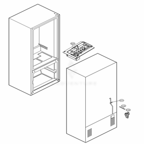 Icemaker Parts Diagram and Parts List for LDCS24223P AMCCNA0 LG Refrigerator