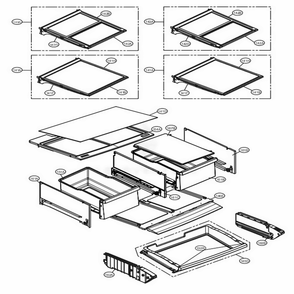 Refrigerator Parts Diagram and Parts List for 72193 ASTCSE1 LG Refrigerator