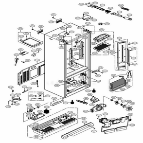 Case Parts Diagram and Parts List for 71092 ASWCSE2 LG Refrigerator