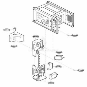 Latch Board Parts Diagram and Parts List for LMA840W CWHELGA LG Range