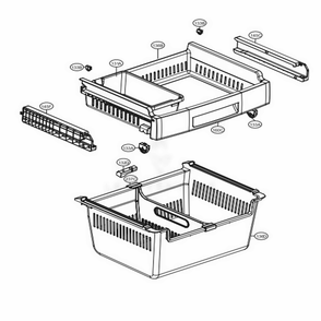 Freezer Parts Diagram and Parts List for 71323 ASTCSE2 LG Refrigerator