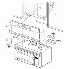 Installation Parts Diagram and Parts List for 64683 AS1ESEA LG Range