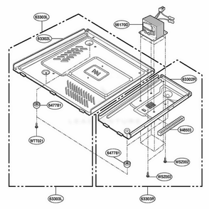 Base Plate Parts Diagram and Parts List for 61289 ABKESEA LG Range