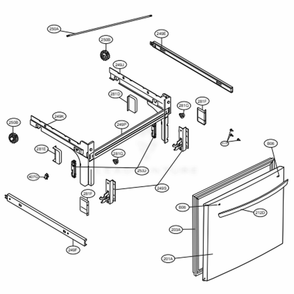 Door Parts 3 Diagram and Parts List for 74405 ASTCSE0 LG Refrigerator