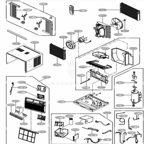 Main Diagram and Parts List for LW6018ER AC1AUSB LG Air Conditioner