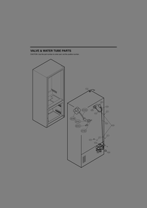 Valve And Water Tube Parts Diagram and Parts List for GR-L28ANSHP ASTCNA1 LG Refrigerator