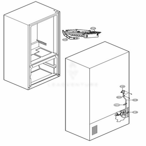 Water And Icemaker Parts Diagram and Parts List for LFC28768SW ASWCNA0 LG Refrigerator