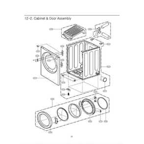 Section 1 Diagram and Parts List for DLE6942W ABWEEUS LG Dryer