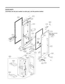 Door Parts 2 Diagram and Parts List for GR-J248FSYM ASTCNA1 LG Refrigerator