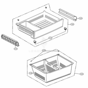 Freezer Parts Diagram and Parts List for 72303 ASTCSE0 LG Refrigerator