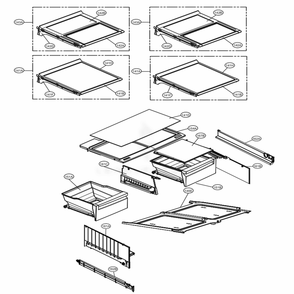 Refrigerator Parts Diagram and Parts List for 72489 AWBCSE1 LG Refrigerator