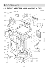 Diagram 1 Diagram and Parts List for F1399RYN ABWEEUS LG Washer