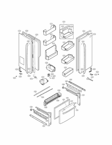 Door Parts Diagram and Parts List for 79572034111  Kenmore Refrigerator