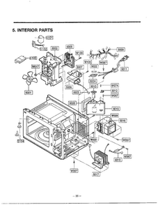 Complete Microwave Oven Page 6 Diagram and Parts List for MA-1171S  LG Microwave