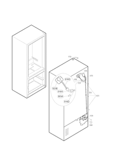 Icemaker Parts Diagram and Parts List for LFX21971ST 02 LG Refrigerator