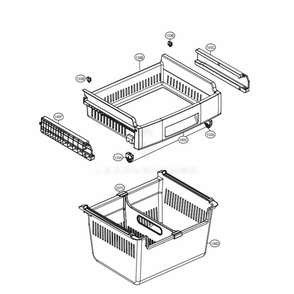 Freezer Parts Diagram and Parts List for LFNS22520S ASTCNA4 LG Refrigerator