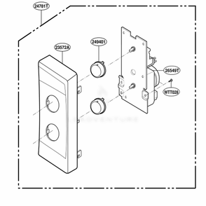 Part Location Diagram of 4781W1T109B LG CONTROLLER ASSEMBLY,MECH