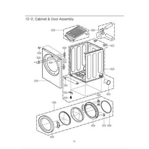Section 1 Diagram and Parts List for DLE0442G APGEEUS LG Dryer