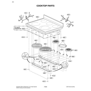Section 2 Diagram and Parts List for LRE30757SW AWHLLGA LG Range