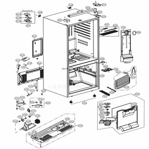 Case Parts Diagram and Parts List for LDCS24223S ASTCNA0 LG Refrigerator