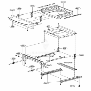 Drawer Parts Diagram and Parts List for LSE4613BD ABDLLGA LG Range