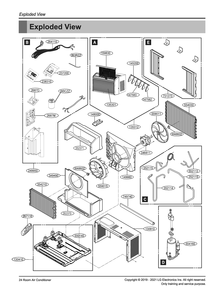 Diagram 1 Diagram and Parts List for LW6017R AT1AUSL LG Air Conditioner