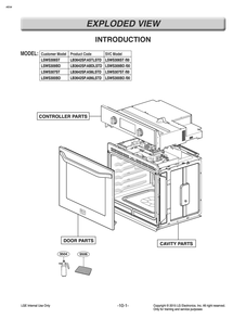 Introduction Diagram and Parts List for LB3642SP ABDLSTD LG Range