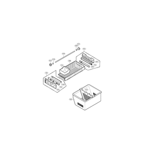 Freezer Diagram and Parts List for LFX21976ST 00 LG Refrigerator