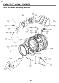 Diagram 7 Diagram and Parts List for W3S1CVK2EHM ABLEEUS LG Washer