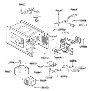 Part Location Diagram of 2B73671A LG Power cord asm