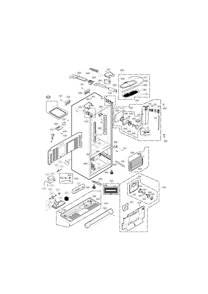 Case Parts Diagram and Parts List for 79572495610  Kenmore Refrigerator