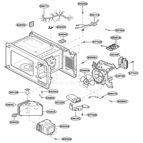 Interior Parts Diagram and Parts List for MA1152W CWHEGSE LG Wall Oven