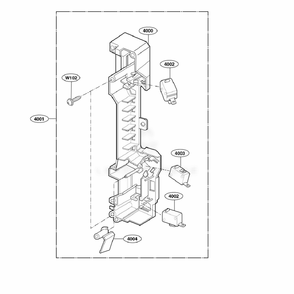 Latch Board Parts Diagram and Parts List for 80809 AB1ESEA LG Microwave