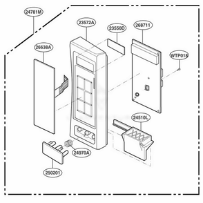 Control Panel Parts Diagram and Parts List for 88030 AMWESEC LG Range