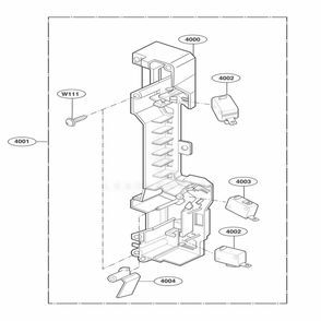 Latch Board Parts Diagram and Parts List for MH6141XKQ AW2EWRP LG Wall Oven