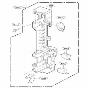 Latch Board Parts Diagram and Parts List for JMV8196ACW AWHEJEC LG Range