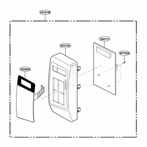 Part Location Diagram of 4781W1M279G LG CONTROLLER ASSEMBLY,KEYP